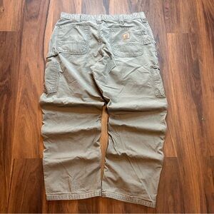 Carhartt dark khaki carpenter pants size 36”